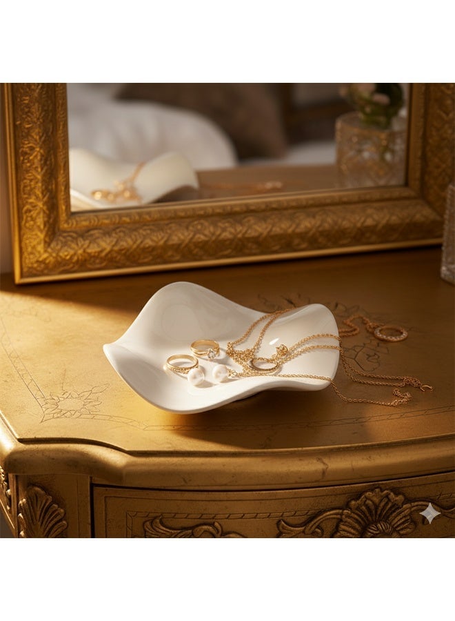 17×17×3cm Jewelry Storage Tray - Luxury Home Decor for Ramadan Gifts & Bridal Accessories, Non-Slip - Image 1